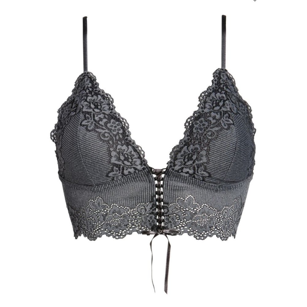 Free People Caroline Bralette Black NEW SEALED PKG - Picture 7 of 7